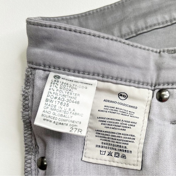 AG Adriano Goldschmied The Legging Ankle Super Skinny Size 27R Gray Leatherette - Picture 10 of 13